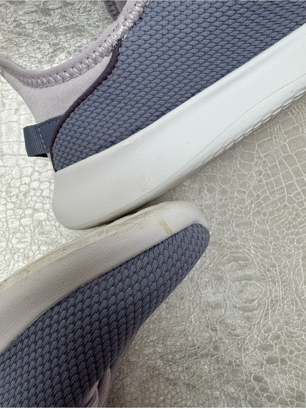 Adidas Cloudfoam Silver Violet Pure Big Kid Size 3 shoes